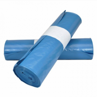 LDPE zak 65/25x140cm, T70, blauw(100st)